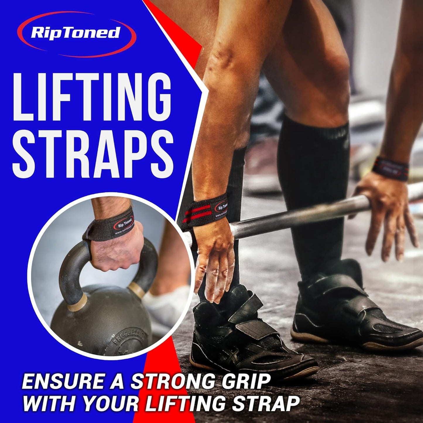 Performance Wrist Straps for Weightlifting - 23" Weight Lifting Straps for Men, Women (Padded) - Cotton Gym Wrist Wraps for Deadlift, Strength Training, Powerlifting, Bodybuilding